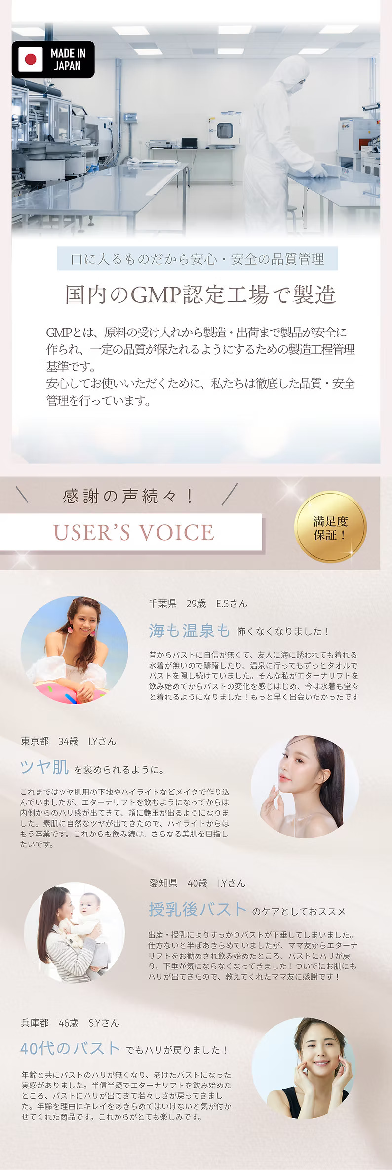 国内GMP認定工場で製造